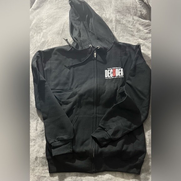 NBA Young Boy - Decided Never Broke Again Monkey Full Zip Hoodie Size:Small - Picture 2 of 4